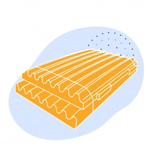 Кровельная сэндвич-панель МВ 200х1000(1000) мм светлая слоновая кость