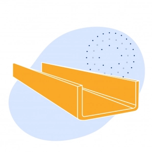 Швеллер стальной гнутый равнополочный 100х50х4 мм 09Г2С ГОСТ 8278-83