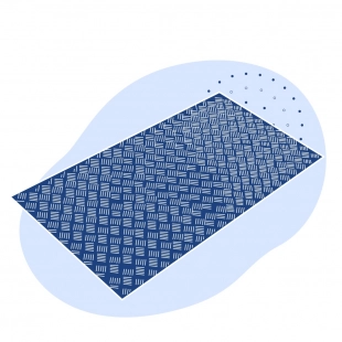 Лист нержавеющий рифленый Дуэт 5х1250х2500 мм AISI 316Ti